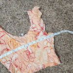 Patrons of Peace  Crop Tank Top Orange Floral Elastic Boho Size XS NWOT Photo 5