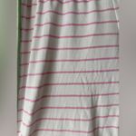 LAKE Pajamas pima long pants bottoms striped pink & green piping Photo 3