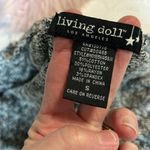 Living Doll  Cardigan Black White Sweater Flowy Lightweight Womens Small Photo 7