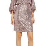 Eliza J ππ Sequin Balloon Sleeve Cocktail Dress ~ Mauve 4 NWT Photo 0
