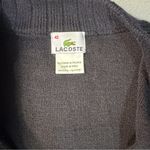 Lacoste VTG Womens S/M Black Cropped Full Zip Mock Neck Knit Cardigan Academia Photo 4