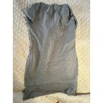 Athleta  V Neck Sweatshirt Hooded Dress Size M Gray Color Long Sleeve EUC Photo 7