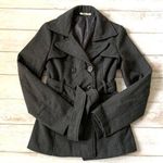 Papaya Women’s S/M Peacoat  Charcoal Grey Double Breasted Button Up Coat Jacket Photo 0