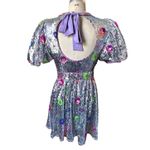 NWT Celia B Wanderer Silver Sequin Floral Mini Dress Size Small Photo 5