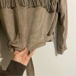 Moon River  Faux Suede Fringe Moto Jacket size Small Photo 11