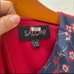 SALONI Vera Silk Printed Pleated Mini Dress Rare SZ0 Red Size 0 Photo 5
