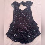 Kimchi Blue  Black Strawberry Ruffle Romper Photo 6