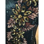 Vintage Stenay Sequenced Silk Black rose gold short sleeved formal top size XL Photo 12