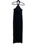 Amanda Uprichard  Queen Halter Maxi Gown In Black Photo 5