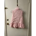 For Cynthia Anthropologie Cynthia West Pink Puffer Vest Ruffle Bottom L Pastel Angelcore Photo 1