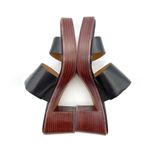 Madewell  Kiera Mule Platform Sandals Black Leather Heels Size 9.5 Chunky Heel Photo 8