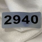 Nina Raynor Women’s Size M White Taffeta Long Sleeve Beaded Arm Bodysuit Size M Photo 6