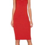 Splendid Red Striped Bodycon Casual Maxi Dress Photo 0