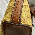 Etienne Aigner  Yellow Brown Linen Crossbody Shoulder Bag Y2K Fall Harvest Gold Photo 13