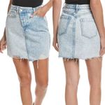 BLANK NYC Womens Overflap Fly Denim skirt Light blue Wash Sz 26 Photo 1