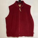 Woolrich  womens fleece burgundy vest size XL Photo 0