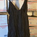 Forever 21 NWT Babydoll Boho Swift & Flare Dress Women Size Medium Black 100% Rayon Photo 3