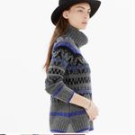 Madewell Ice Blue Fair isle Turtleneck Sweater Photo 2