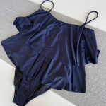 J.Crew Navy Blue Tiered Strapless or Spaghetti Strap One Piece Swimsuit Size 4 Photo 15