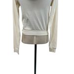 SKIMS  Logo Pointelle Zip Up Hoodie Ivory Cream Size Small Photo 11