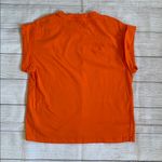 H&M Orange Short Cap Sleeve Top with Embroidered Accents Photo 5