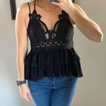 Impressions Laced black blouse. Size medium Photo 1