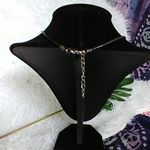 Set of 2 American Flag Peace Sign Glass Pendant Necklace White Photo 3