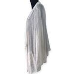 Tommy Bahama   | L | Paloma 100%  Linen Draped Cardigan, White Open Front Knit Photo 2