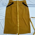 Byblos Italy 44 = US 10 gold/mustard midi skirt Photo 12