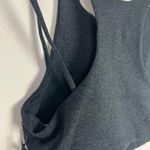 We Wore What NWT  Double Strap Zip Up Bra Dark Heather Grey Size Small S NEW Photo 12