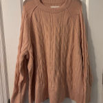 Aerie  Cable Knit Sweater - Blush Pink, Sz L Photo 0