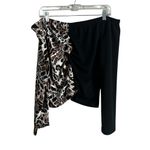 Ashley Stewart Plus Sz 18 20 Leopard Print Off the Shoulder Top Ruched Two Tone Photo 3