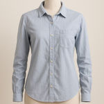 H&M  Light Blue 100% Cotton Button-Up Shirt XS Photo 0