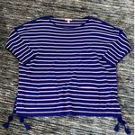Lilly Pulitzer Elba Sweater COASTAL SHELL STRIPE Twilight Blue size M Photo 8