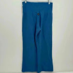 prAna  Blue Flare Leg Open Slit Yoga Pants Women’s Size Medium Photo 2