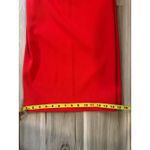 ALYSI Wool Wide Leg Red Trousers Pants Womens Size 6 Elastic Waist Holiday Party Photo 11