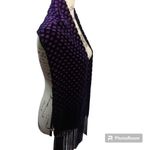 Kenneth Cole  Purple Blue Silk Rayon Mermaid Fringe Scarf Photo 2