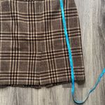 Ann Taylor  Checkered Tan and Brown Pencil Skirt with Slit Wool Women’s size 6 Photo 6