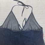 Polo Jeans Co Ralph Lauren Y2K Denim Navy Halter Dress Size 6 Blue Photo 5