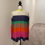 Splendid Multicolored Striped Open Asymmetrical Cardigan Size Large Photo 6
