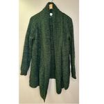 John + Jenn  Chunky Knit Forest Green Open Front Cardigan Sweater Photo 6