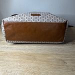 Fossil  Felicity Tote Signature Bag Brown Beige Leather Trim Carryall Shopper Photo 3