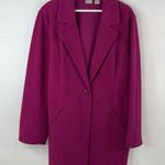 Chico's  Size 3 US 16 18 Knit Plush Jacket Hillcrest Pink Over Coat Single Button Photo 1