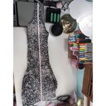 Rebecca Taylor Black White Abstract Print V Neck Pleated Drop Waist Dress Size 2 Photo 8