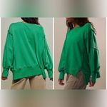 Free People NWT We The Free Camden Sweatshirt - jolly rancher green - XS Photo 1