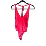 For Love & Lemons Women's Deep V Red Bodysuit Size M Size M Photo 1