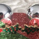 Silver Balls & Christmas Tree Reversible earrings Photo 0