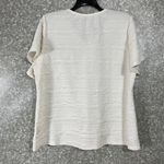SheIn Curve Women's Plus Size White Crinkle Textured Top - Size 3XL - Casual Tee Photo 5
