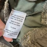 MISA Los Angeles  Green/Gold Metallic Sedona Shimmer Ruffled Short Sleeve Blouse Photo 3