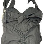 We Are HAH Size S Pull Thru 1 Piece Bodysuit Swimsuit Black Cheeky Halter NEW Photo 4